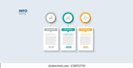 vector illustration Infographic design template with icons and 3 options or steps. Can be used for process, presentations, layout, banner,info graph.