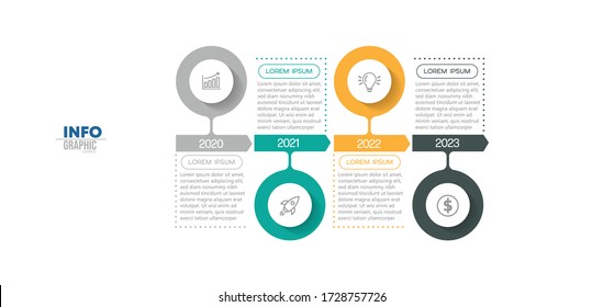 vector illustration Infographic design template with icons and 4 options or steps. Can be used for process, presentations, layout, banner,info graph.