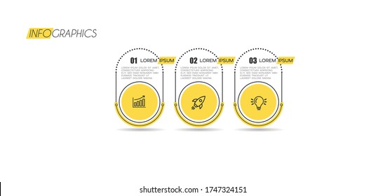 vector illustration Infographic design template with icons and 3 options or steps. Can be used for process, presentations, layout, banner,info graph.