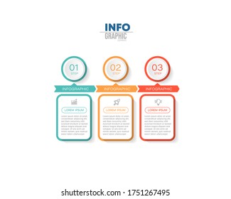 vector illustration Infographic design template with icons and 3 options or steps. Can be used for process, presentations, layout, banner,info graph.
