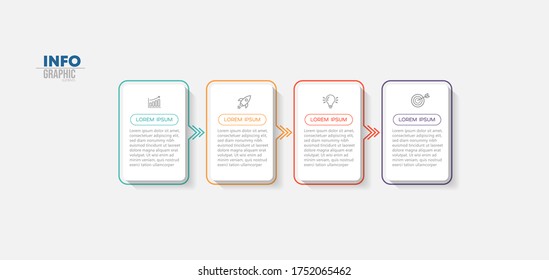 vector illustration Infographic design template with icons and 4 options or steps. Can be used for process, presentations, layout, banner,info graph.