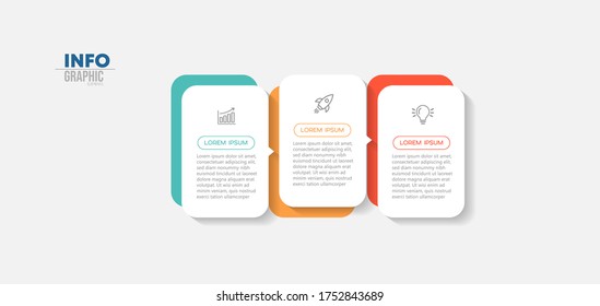 vector illustration Infographic design template with icons and 3 options or steps. Can be used for process, presentations, layout, banner,info graph.