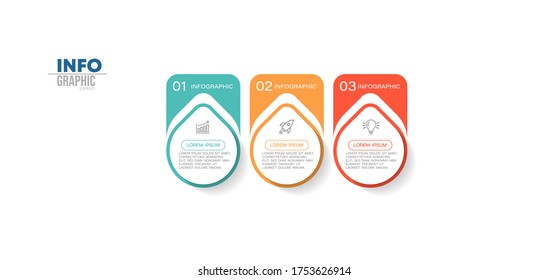 vector illustration Infographic design template with icons and 3 options or steps. Can be used for process, presentations, layout, banner,info graph.
