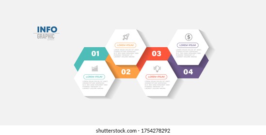 vector illustration Infographic design template with icons and 4 options or steps. Can be used for process, presentations, layout, banner,info graph.