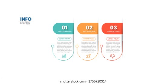 vector illustration Infographic design template with icons and 3 options or steps. Can be used for process, presentations, layout, banner,info graph.