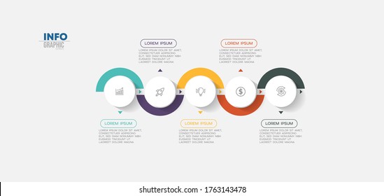 Infographic Design Template Marketing Icons Template Stock Vector ...