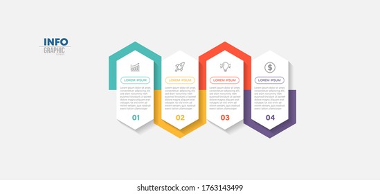 vector illustration Infographic design template with icons and 4 options or steps. Can be used for process, presentations, layout, banner,info graph.