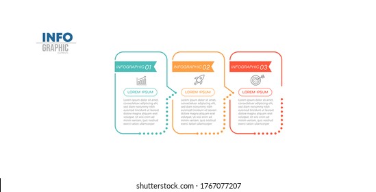 vector illustration Infographic design template with icons and 3 options or steps. Can be used for process, presentations, layout, banner,info graph.