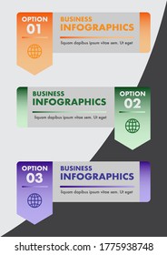Vector illustration Infographic design template with icons and 3 options or steps. Can be used for process, presentations, layout, banner.
