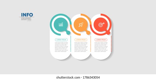 vector illustration Infographic design template with icons and 3 options or steps. Can be used for process, presentations, layout, banner,info graph.