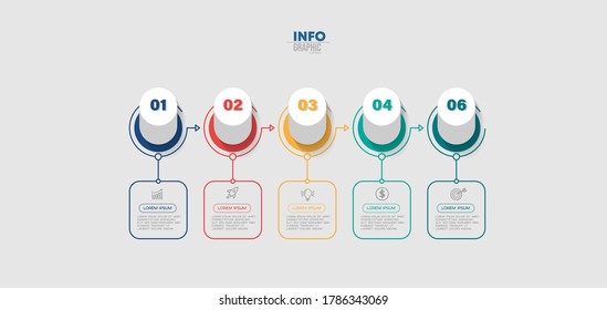 vector illustration Infographic design template with icons and 5 options or steps. Can be used for process, presentations, layout, banner,info graph.
