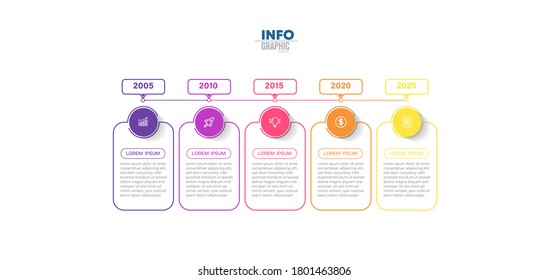 vector illustration Infographic design template with icons and 5 options or steps. Can be used for process, presentations, layout, banner,info graph.