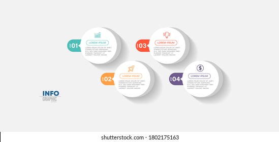 vector illustration Infographic design template with icons and 4 options or steps. Can be used for process, presentations, layout, banner,info graph.