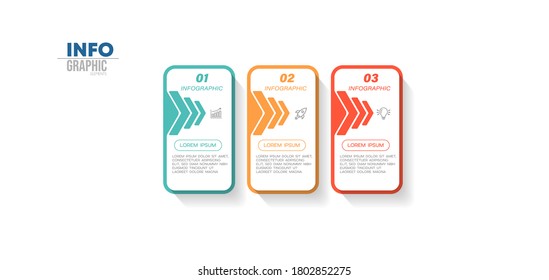 vector illustration Infographic design template with icons and 3 options or steps. Can be used for process, presentations, layout, banner,info graph.