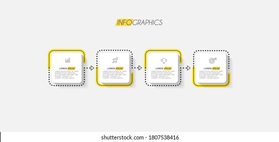 vector illustration Infographic design template with icons and 4 options or steps. Can be used for process, presentations, layout, banner,info graph.