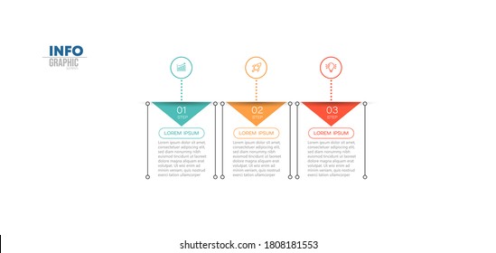 vector illustration Infographic design template with icons and 3 options or steps. Can be used for process, presentations, layout, banner,info graph.
