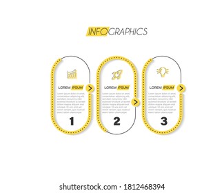 vector illustration Infographic design template with icons and 3 options or steps. Can be used for process, presentations, layout, banner,info graph.
