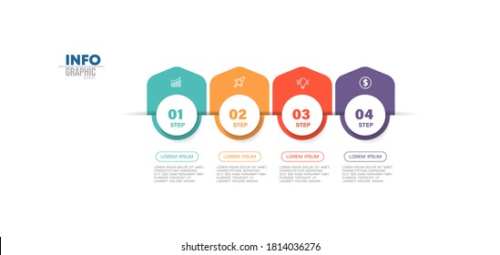 vector illustration Infographic design template with icons and 4 options or steps. Can be used for process, presentations, layout, banner,info graph.