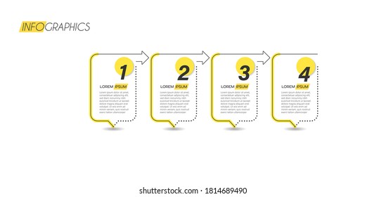 vector illustration Infographic design template with icons and 4 options or steps. Can be used for process, presentations, layout, banner,info graph.