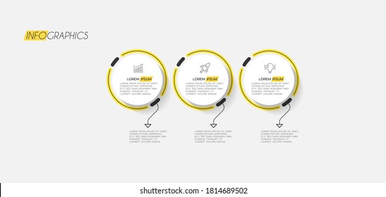 vector illustration Infographic design template with icons and 3 options or steps. Can be used for process, presentations, layout, banner,info graph.