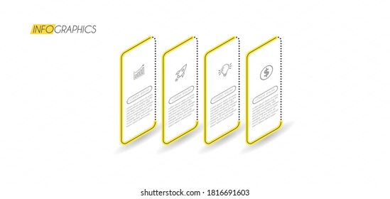 vector illustration Infographic design template with icons and 4 options or steps. Can be used for process, presentations, layout, banner,info graph.