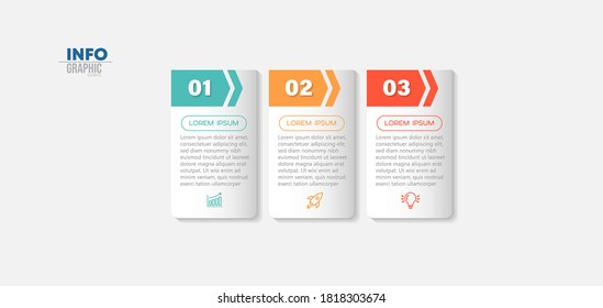 vector illustration Infographic design template with icons and 3 options or steps. Can be used for process, presentations, layout, banner,info graph.