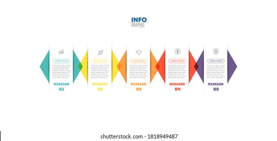 vector illustration Infographic design template with icons and 5 options or steps. Can be used for process, presentations, layout, banner,info graph.