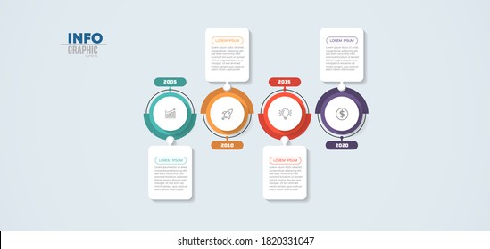 vector illustration Infographic design template with icons and 4 options or steps. Can be used for process, presentations, layout, banner,info graph.