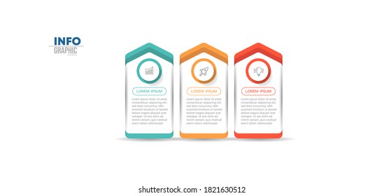 vector illustration Infographic design template with icons and 3 options or steps. Can be used for process, presentations, layout, banner,info graph.