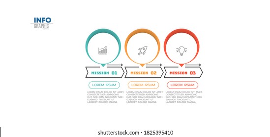 vector illustration Infographic design template with icons and 3 options or steps. Can be used for process, presentations, layout, banner,info graph.