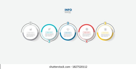 vector illustration Infographic design template with icons and 5 options or steps. Can be used for process, presentations, layout, banner,info graph.