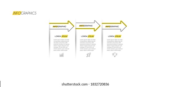 vector illustration Infographic design template with icons and 3 options or steps. Can be used for process, presentations, layout, banner,info graph.