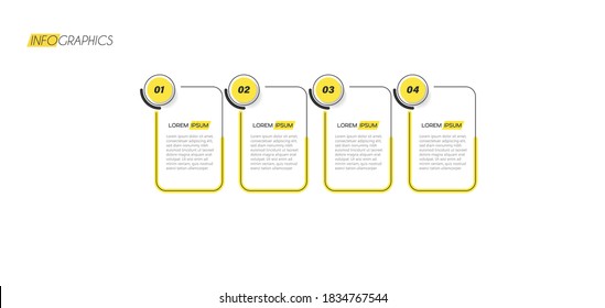 vector illustration Infographic design template with icons and 4 options or steps. Can be used for process, presentations, layout, banner,info graph.