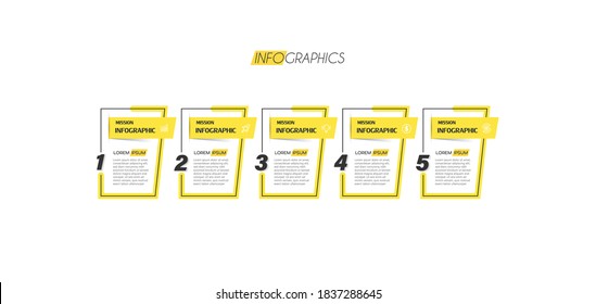 vector illustration Infographic design template with icons and 5 options or steps. Can be used for process, presentations, layout, banner,info graph.