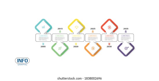 vector illustration Infographic design template with icons and 6 options or steps. Can be used for process, presentations, layout, banner,info graph.