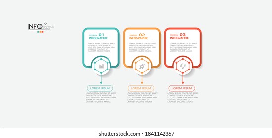 Vektorgrafik Infografische Design-Vorlage mit Symbolen und 3 Optionen oder Schritte. Kann für Prozess, Präsentationen, Layout, Banner, Infografik verwendet werden.