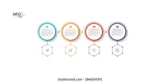 vector illustration Infographic design template with icons and 4 options or steps. Can be used for process, presentations, layout, banner,info graph.