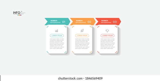 vector illustration Infographic design template with icons and 3 options or steps. Can be used for process, presentations, layout, banner,info graph.