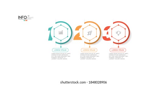vector illustration Infographic design template with icons and 3 options or steps. Can be used for process, presentations, layout, banner,info graph.