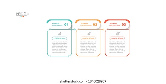 vector illustration Infographic design template with icons and 3 options or steps. Can be used for process, presentations, layout, banner,info graph.