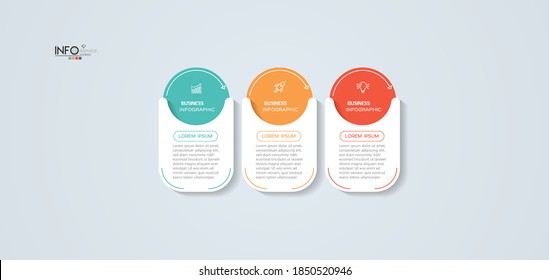 vector illustration Infographic design template with icons and 3 options or steps. Can be used for process, presentations, layout, banner,info graph.