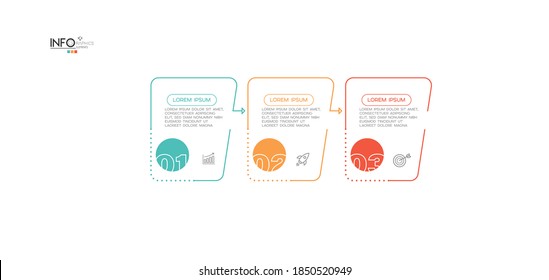 Vektorgrafik Infografische Design-Vorlage mit Symbolen und 3 Optionen oder Schritte. Kann für Prozess, Präsentationen, Layout, Banner, Infografik verwendet werden.
