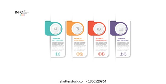 vector illustration Infographic design template with icons and 4 options or steps. Can be used for process, presentations, layout, banner,info graph.