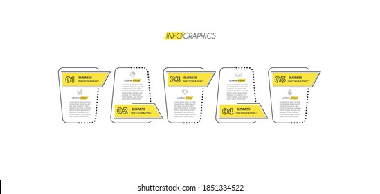 vector illustration Infographic design template with icons and 5 options or steps. Can be used for process, presentations, layout, banner,info graph.