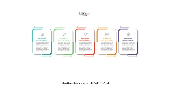 vector illustration Infographic design template with icons and 5 options or steps. Can be used for process, presentations, layout, banner,info graph.