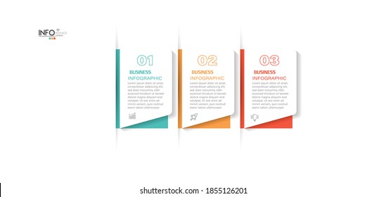 vector illustration Infographic design template with icons and 3 options or steps. Can be used for process, presentations, layout, banner,info graph.