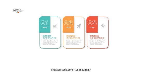 vector illustration Infographic design template with icons and 3 options or steps. Can be used for process, presentations, layout, banner,info graph.
