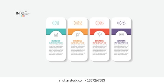 vector illustration Infographic design template with icons and 4 options or steps. Can be used for process, presentations, layout, banner,info graph.