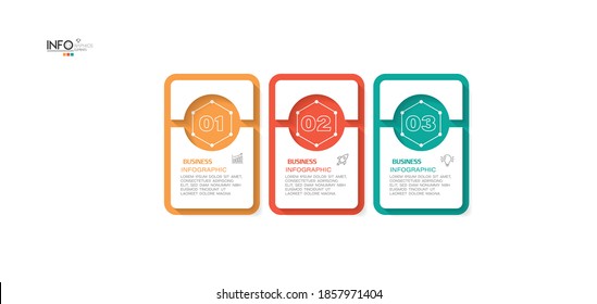vector illustration Infographic design template with icons and 3 options or steps. Can be used for process, presentations, layout, banner,info graph.