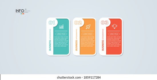 vector illustration Infographic design template with icons and 3 options or steps. Can be used for process, presentations, layout, banner,info graph.